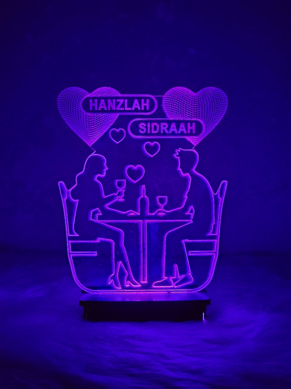 037 -Couple Dinner Customized Illusion Lamp