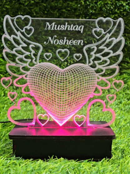 034 -Wings Heart customised lamp