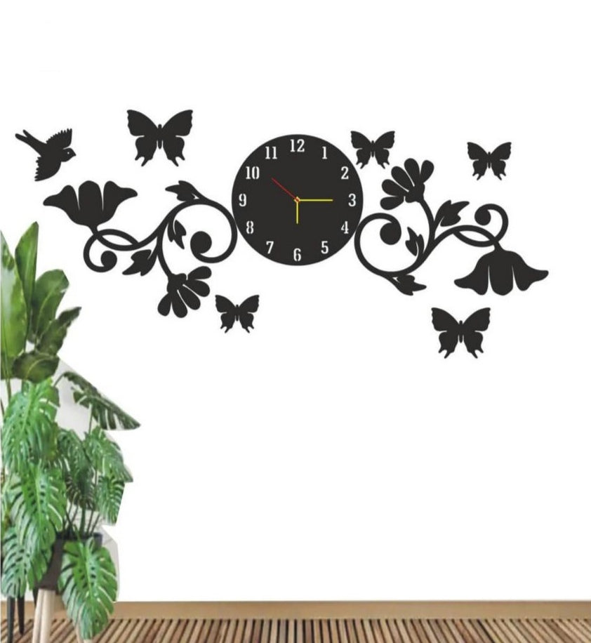 Lily Wall Clock With Light  A7