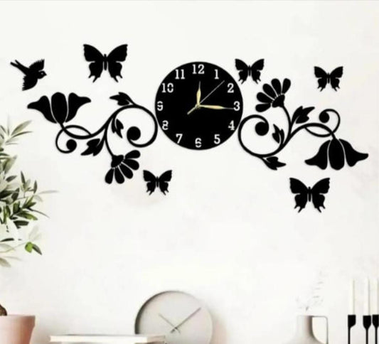 Lily Wall Clock With Light  A7